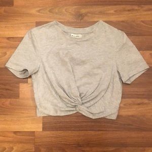 Wild Honey Gray Crop Top